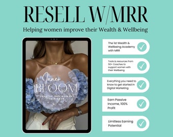 Inner Bloom MRR Digital Course, DFY Women Wealth & Wellbeing Academy with Master Resell Rights,  Done for You, Digital Marketing Course