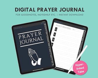 Digital Prayer Journal - Goodnotes Bible Study Journal for iPad, Faith Journal, Christian Planner, Bible Journaling Gifts