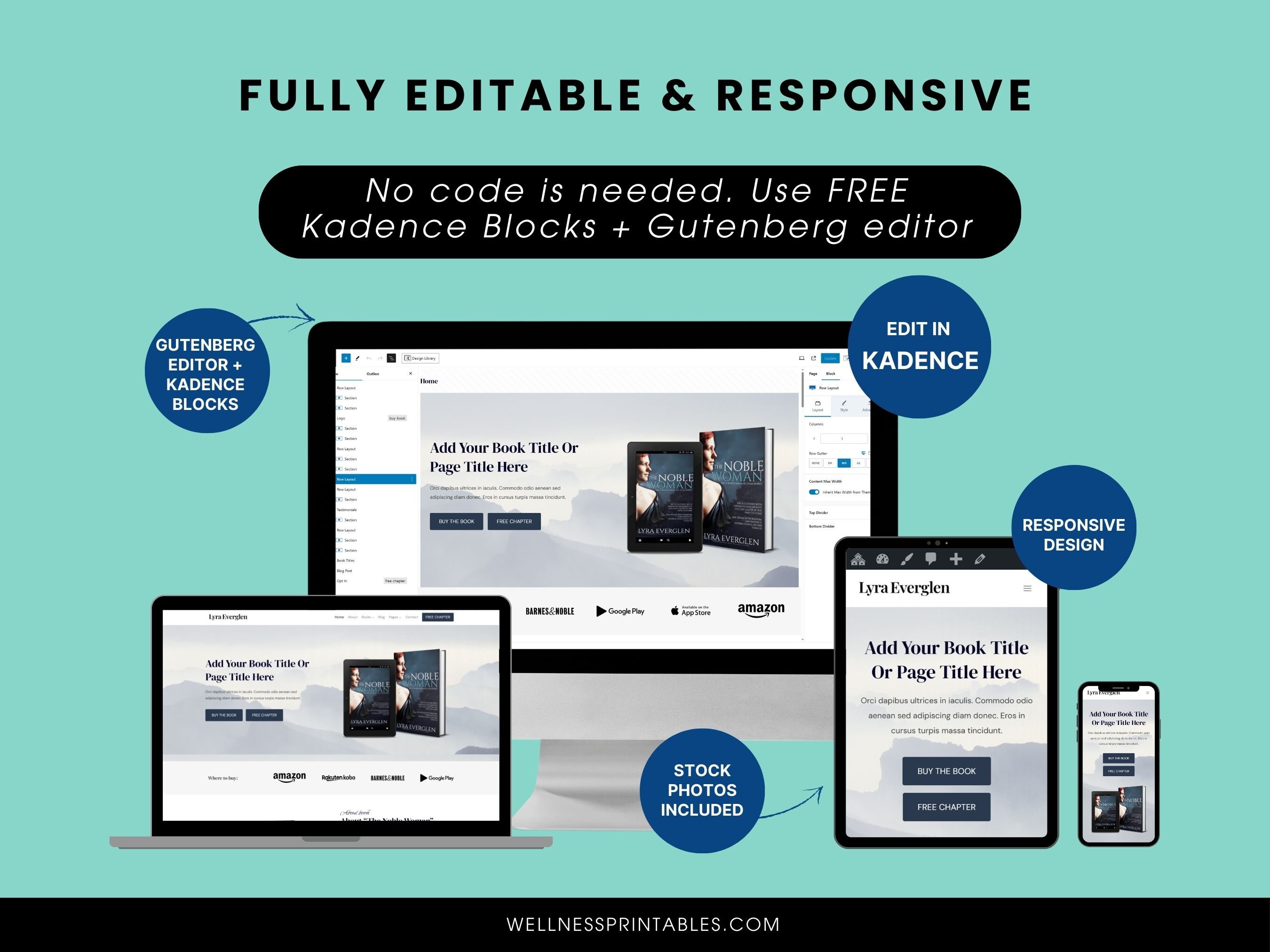 Author Website Template for Kadence Wordpress Theme for Authors