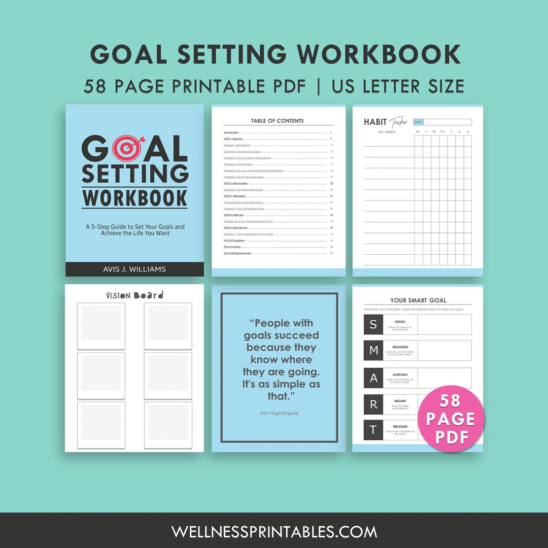 Goal Setting Workbook - How to Set Your Goals, Smart Goal Template ...