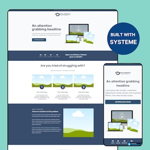 Systeme.io Done For You Digital Product Sales Funnel Template, Sales Page Template, Landing Page,  Printable Product Ebook Sales Page