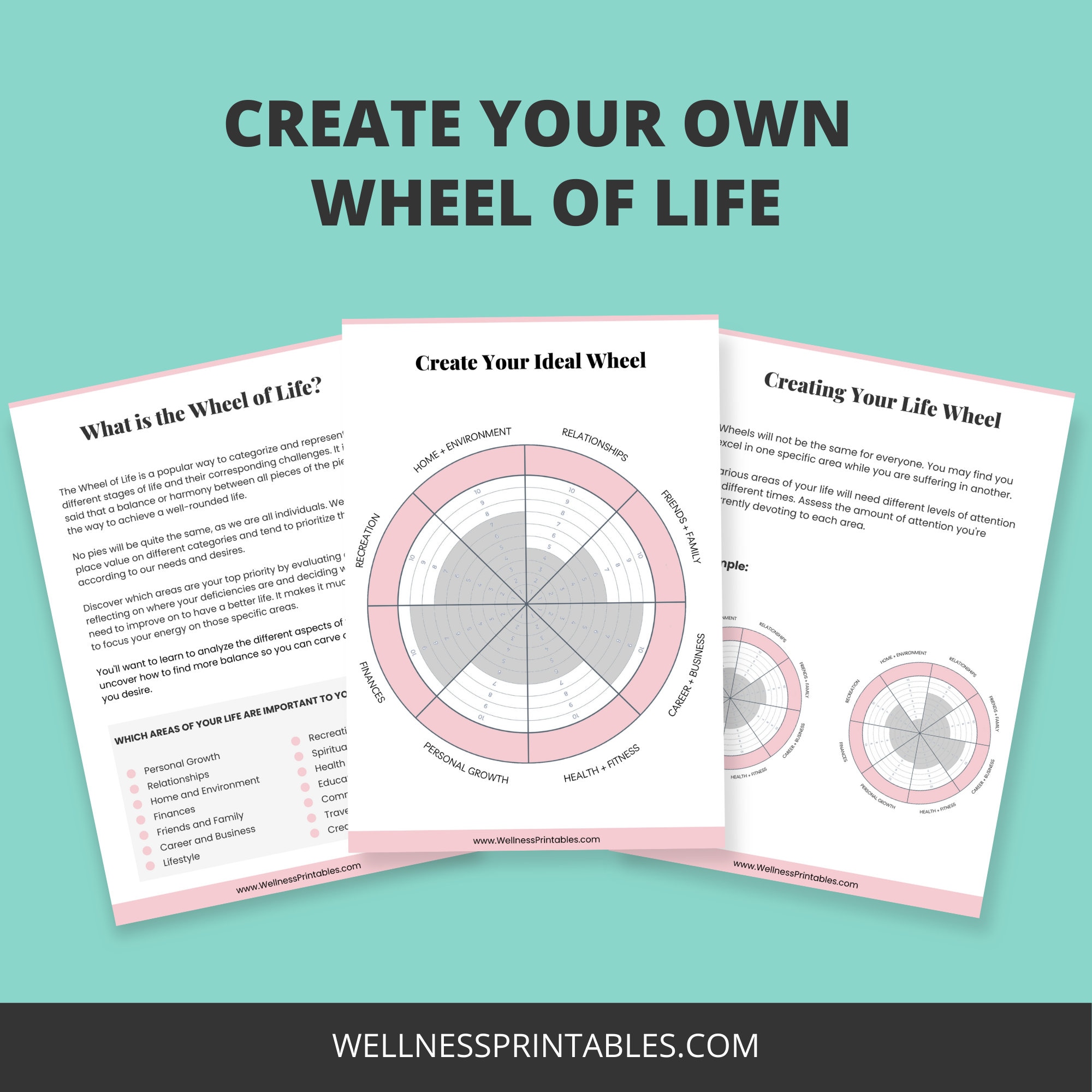 Wheel of Life Planner Printable Circle of Life Balance Wheel - Etsy ...
