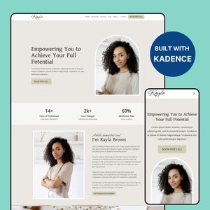 Kayla Life Coach Website Template, Kadence WordPress Theme (Instant Download)