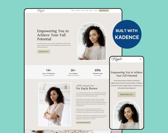 Kayla Life Coach Website Template, Kadence WordPress Theme (Instant Download)