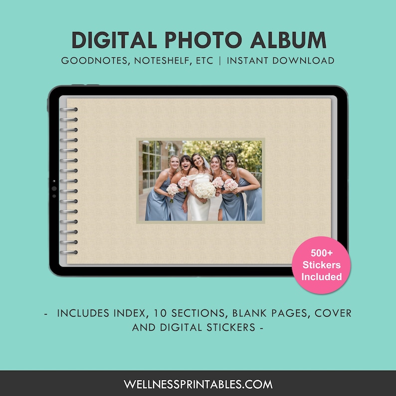 Digital Photo Album Memory Book Scrapbook Keepsake With Digital Stickers for GoodNotes, Notability, Noteshelf image 1