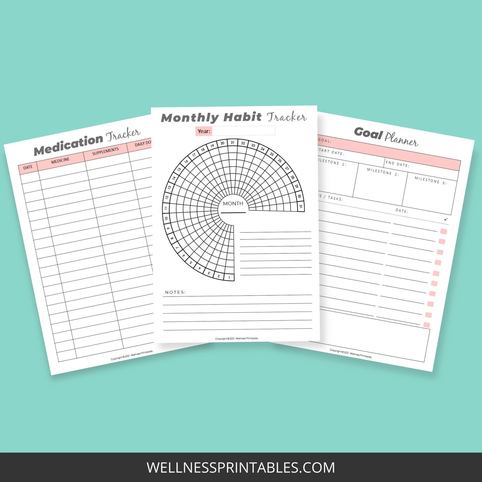 Diabetes Planner Printable Includes Blood Sugar Tracker Diabetic Log
