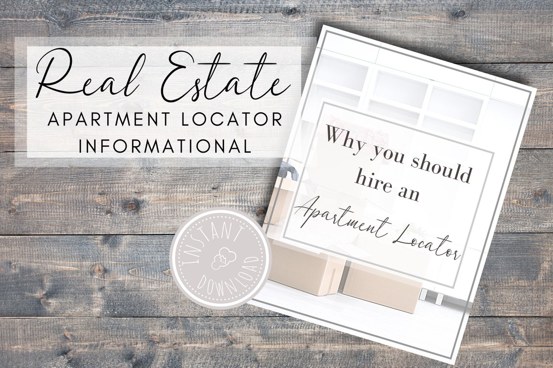 Real Estate Apartment Locator Informational Realtor Marketing Etsy