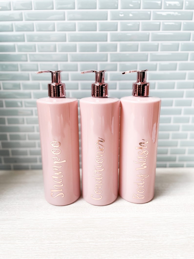 Reusable 500ml Pink Pump Bottles / Shampoo / Soap / Lotion / Etsy