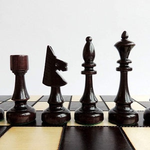 CHESS CLUB 47cm / 18in Tournament Wooden Chess Set, Handcrafted Classic Chess Game image 6