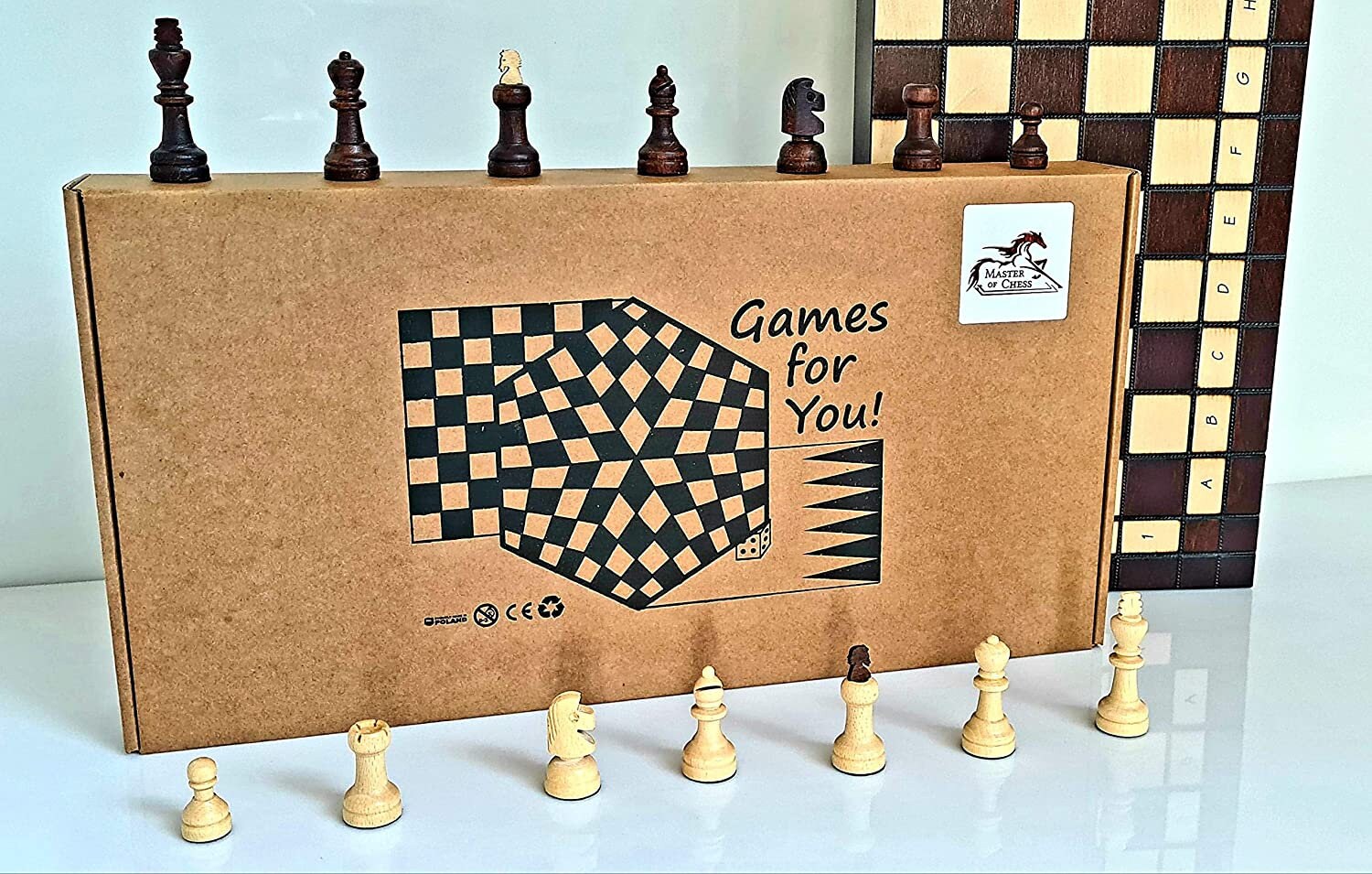 16 Grand Jeu déchecs 40x40cm de 100 carrés pour Enfants et Adultes Master of Chess Unique CAPABLANCA Jeu déchecs en Bois de 100 Champs Superbe Nouveau Jeu déchecs avec 2 Nouveaux Joueurs.