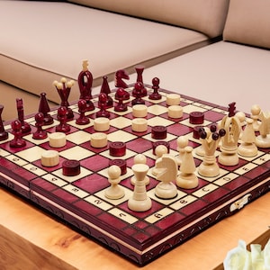 Luxury Wooden Chess Set With Board 6pcs / Digital File STL/ 3D 