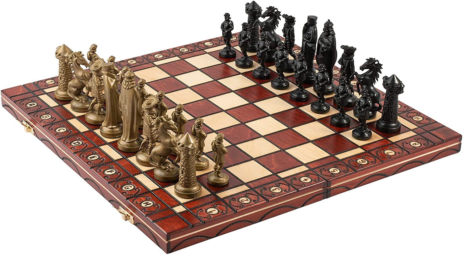 Medieval Metal Chess Set Wooden Chessboard Adult Children Metal Chess  Pieces Family Games Toys Interior Decoration Gifts - Chess Games -  AliExpress