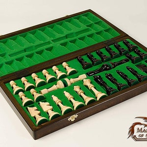 CHESS CLUB 47cm / 18in Tournament Wooden Chess Set, Handcrafted Classic Chess Game image 9