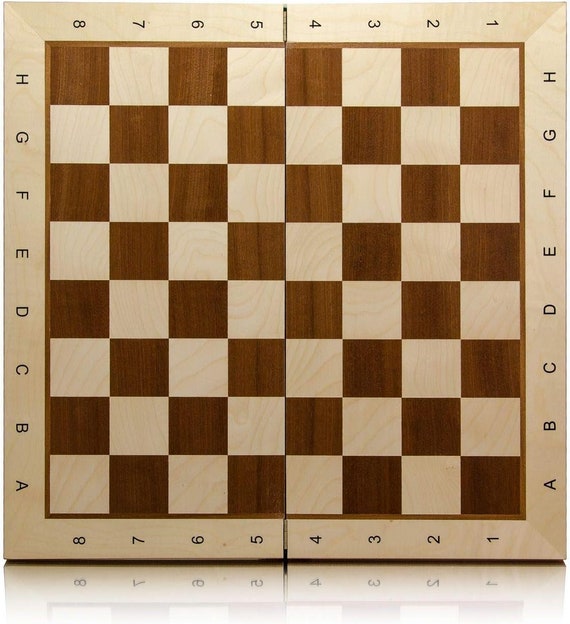 Chess Board Inlaid Wooden Flat Board Game Mahogany & Maple -  Portugal