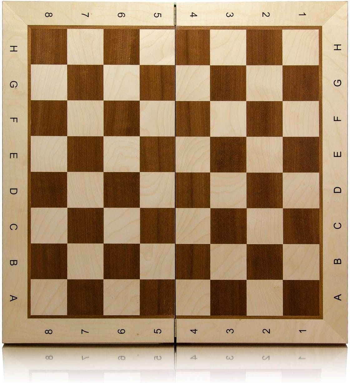 Folding Chess Board Tournament No.6 Sycamore Mahogany 54cm / 