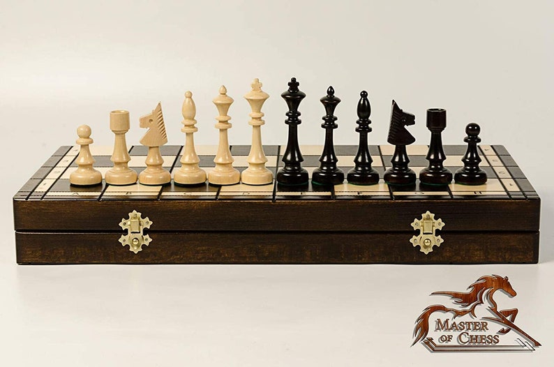CHESS CLUB 47cm / 18in Tournament Wooden Chess Set, Handcrafted Classic Chess Game image 2