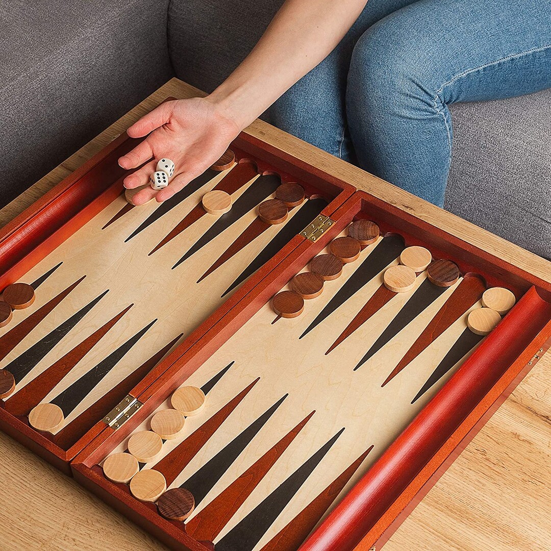 Master of Chess BACKGROUND 57x48 Cm Classic Backgammon Wooden Set in