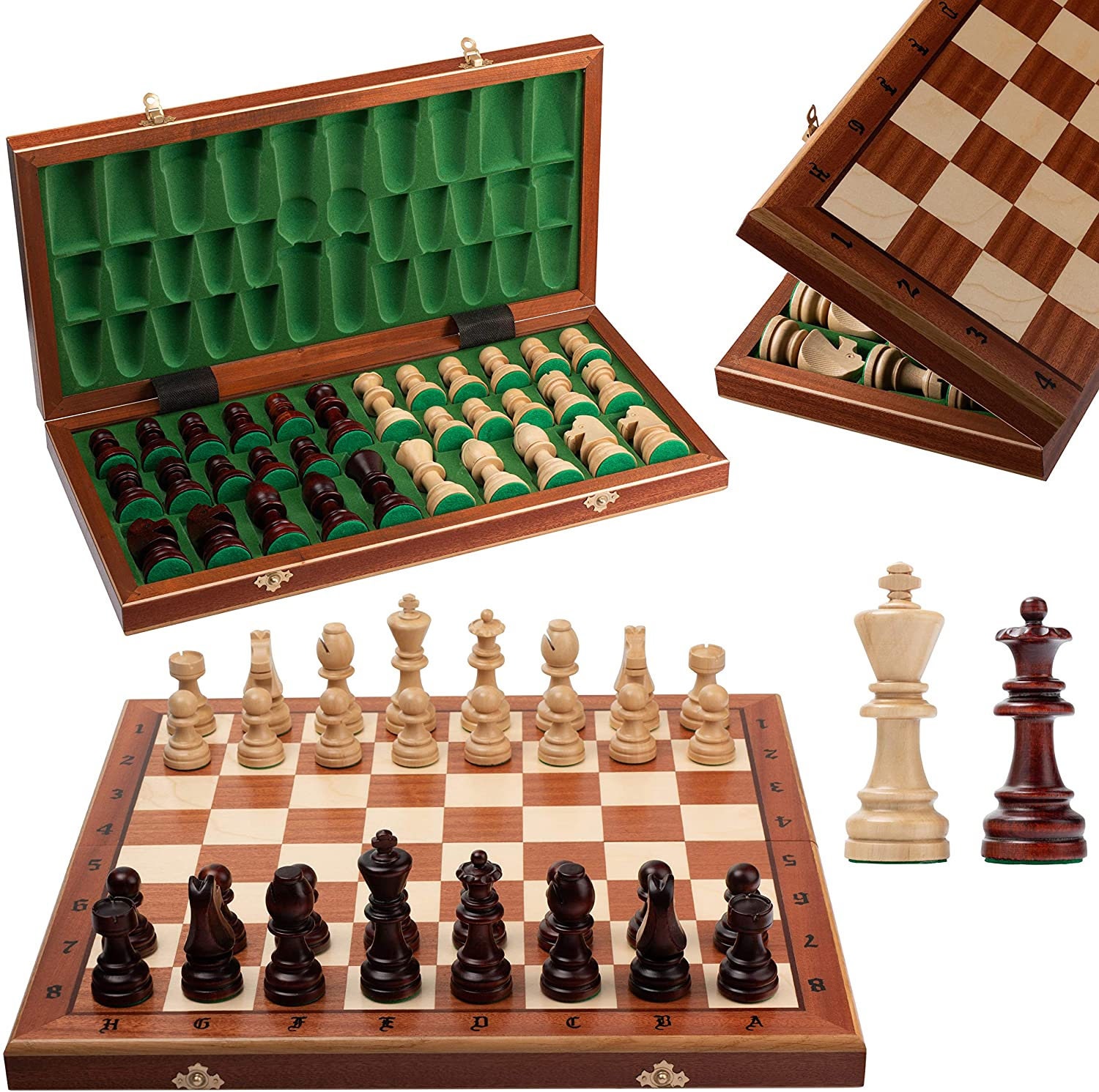 Golden King Und Queen Schach Stück Konzept Für Konkurrenz Und