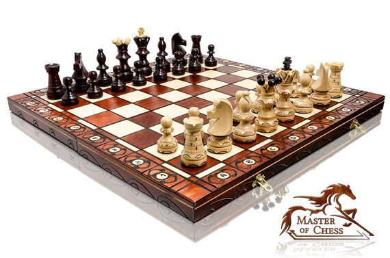 HJJ Conjunto de jogo de tabuleiro de xadrez de metal Deluxe Chess