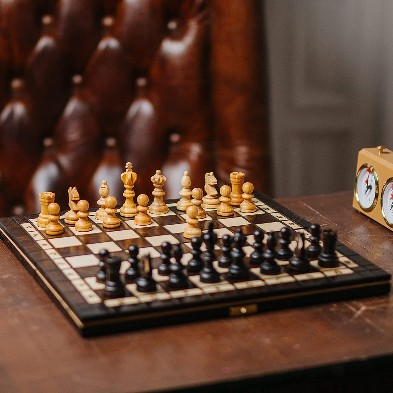 Juego de ajedrez Profesional OLÍMPICO Grande de Clase Alta de 42 cm / 16,5 Pulgadas Hecho a Mano por Master of Chess
