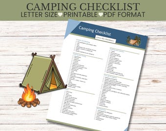 Camping Checklist Printable: Gear & Essentials Planner (PDF)