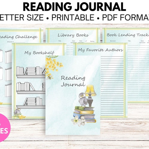 reading journal reading book planner book worksheets and etsy
