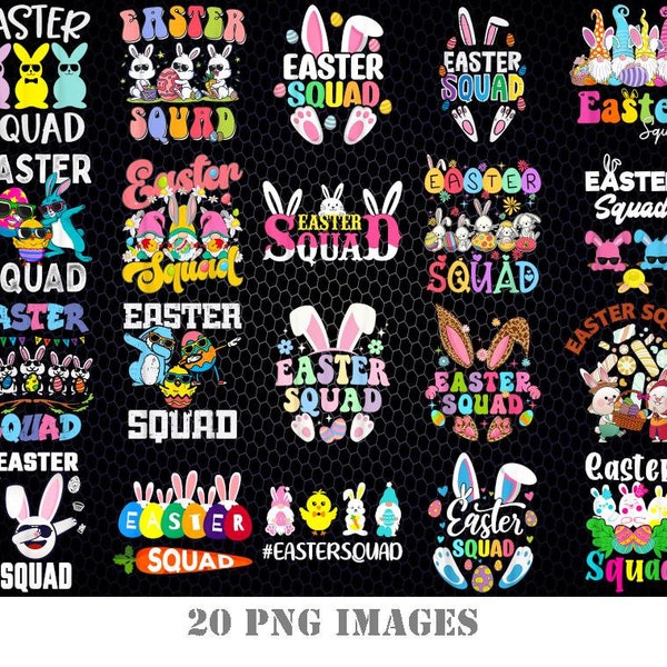 Easter Squad Bunnies Family Matching Men Women Kids Youth Png, Easter Squad Png, Easter Bunny Cut Files, Funny Bunny Png
