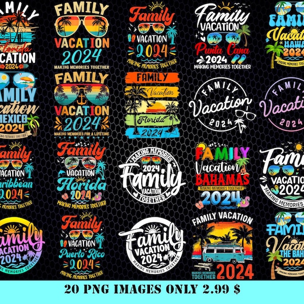 Funny Family Vacation 2024 Png, Making Memories Together Png, Cruise Family Png