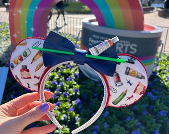 Art themed Disney ears for adult teen kids, artist palette Mickey ears for Disney trip, Epcot Art Festival headband, ink paint splatter ears