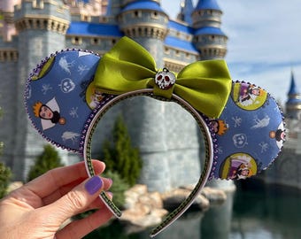 Evil Queen Mickey ears for adults teens kids, Poisonous Apple ears headband for Disney trip, Halloween Disney ears, Snow White mouse ears