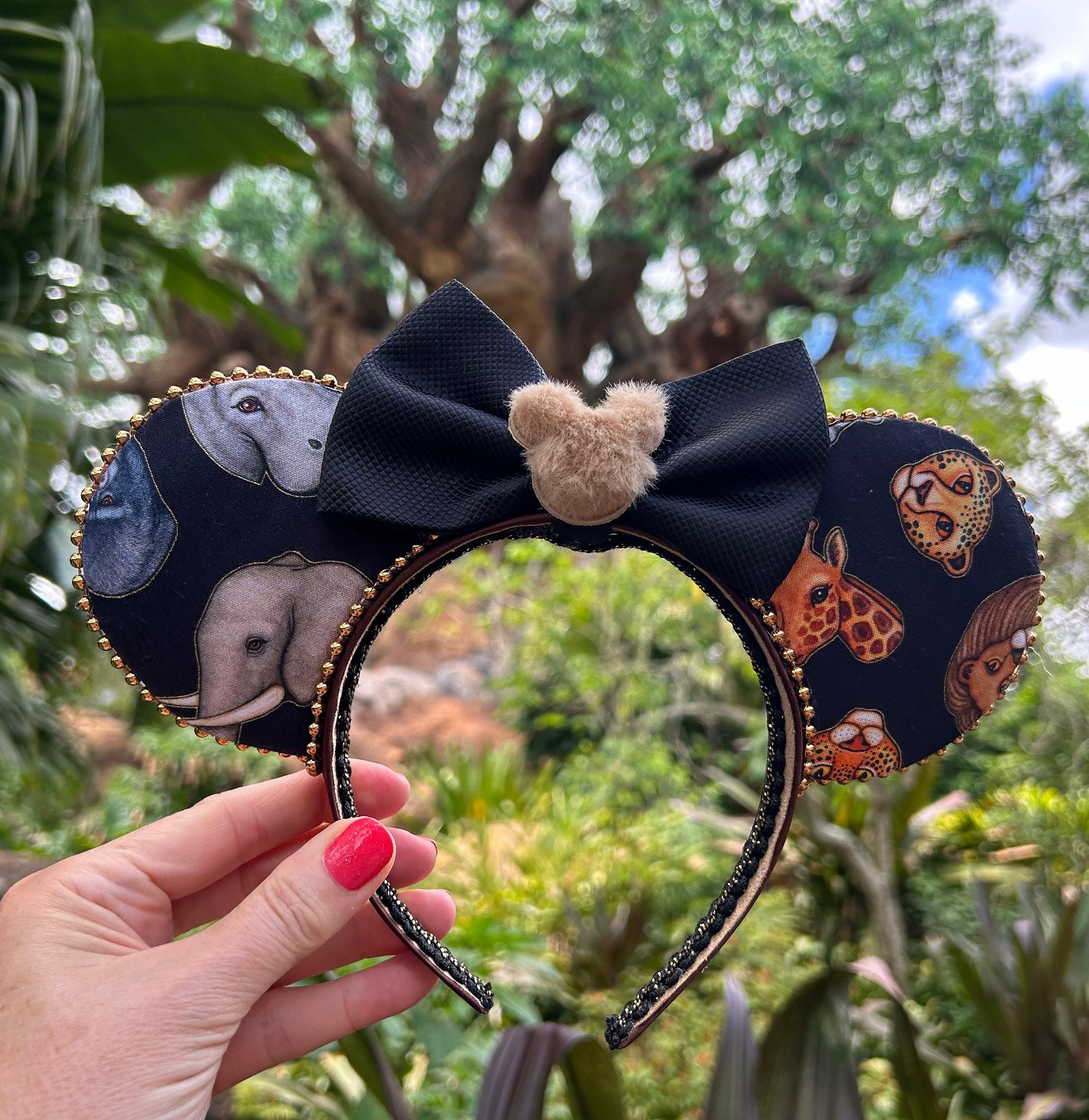 Women Leopard Sequin Bow Mickey Mouse Hair Headband for Cosplay Amazon.com : Eisyaa Mouse Ears Bow Headbands, Sequin Animal  main image 4
