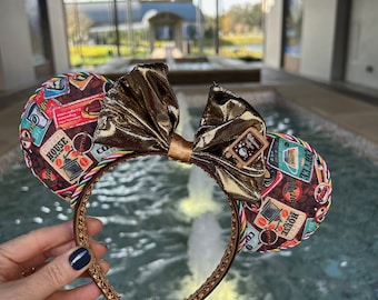Coffee themed Mickey ears for adults teens kids, Espresso Minnie ears for Disney trip, coffee sign mouse ears for disney food festival, cafe