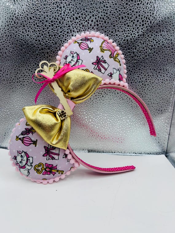 Hand Made Felt Disney Ears Aristocats Marie Marie Handmade Mickey Ears, Aristocats Headband Mouse Ears  main image 2