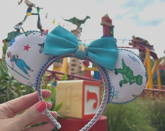 Toy Story Mickey Ears | Handmade Disney Headband with Woody, Buzz and Pixar Characters |  Mouse Ears with Woody Buzz Jessie | Woody Ears