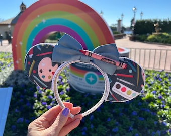 Artist Mickey Ears Headband for adults teens kids, Paint Palette Minnie ears for Disney trip,  Ink Paint themed Disney ears for Art Festival