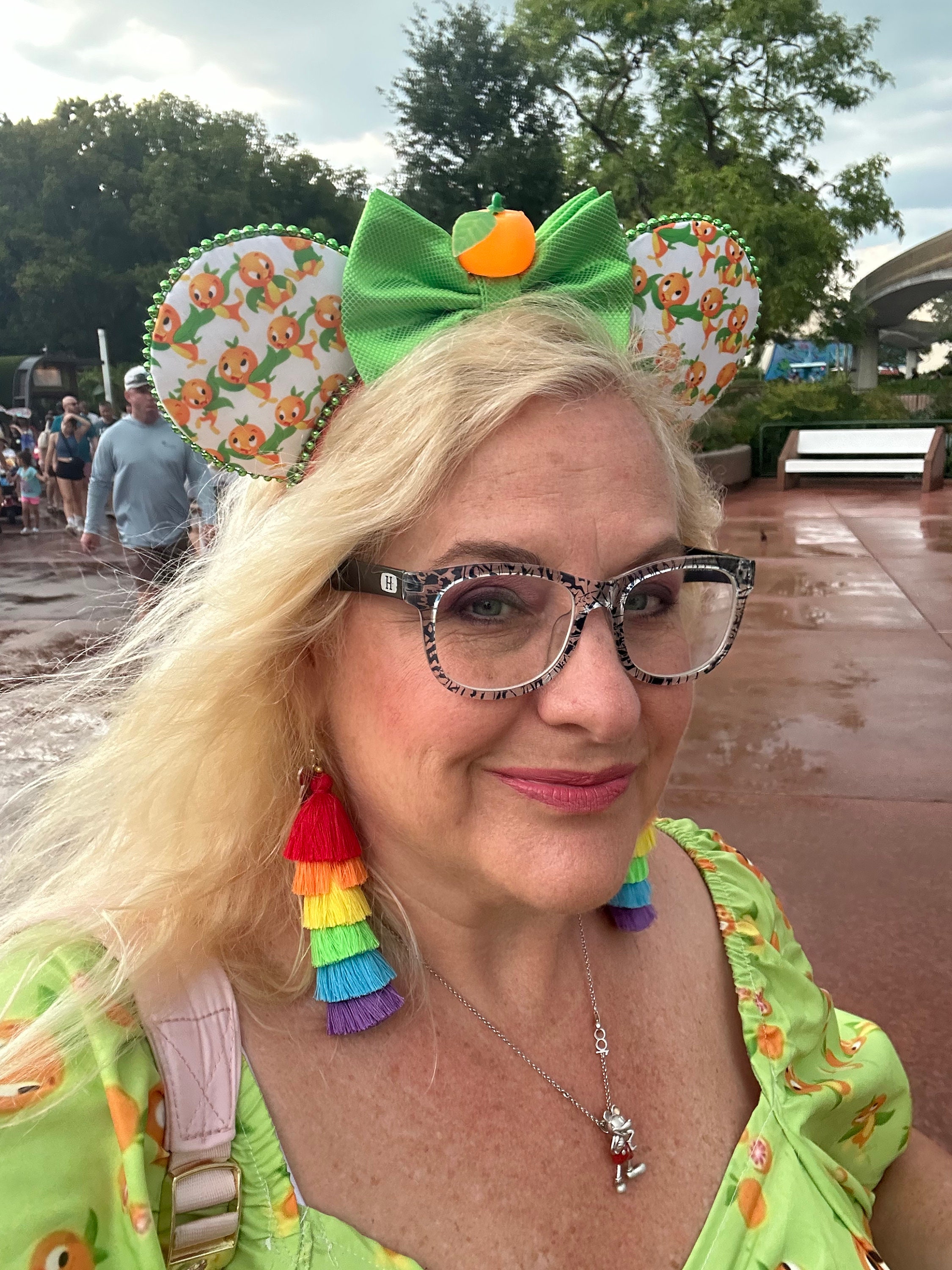 Orange Bird Disney Rhinestone Ears | Luxury Handmade Theme Park Headband Orange Bird 3D Printed Mickey Mouse Ears Illusionears  main image 4