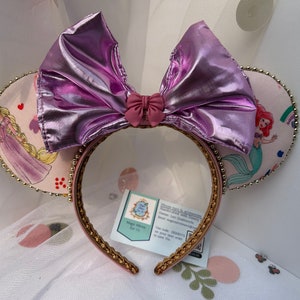 Disney Princess Minnie Ears for adults, Princess ears headband for kids, Princess Mickey ears, Ariel ears, Rapunzel ears, Cinderella ears
