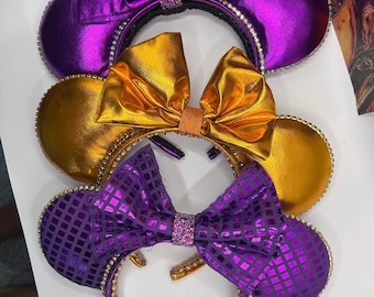 Mickey Halloween ears for adults, Disney Halloween Party mouse ears, MNSSHP ears, Pumpkin Minnie headband for kids teens, faux leather shiny