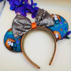 Merida mouse ear headband for adults, Merida Mickey ears, BRAVE princess ears, Brave ears, Brave Merida Minnie ears for disney trip,