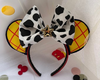Toy Story Mouse Ears Headband for adult, Sheriff Woody Mickey Ears for Disney trip, Toy Story headband ears for kids, Hollywood Studios ears