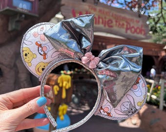 Winnie the Pooh Mickey ears for disney trip, Eeyore Minnie Ears for adults, Tigger Mouse headband for kids teens, Pooh Friends handmade ears