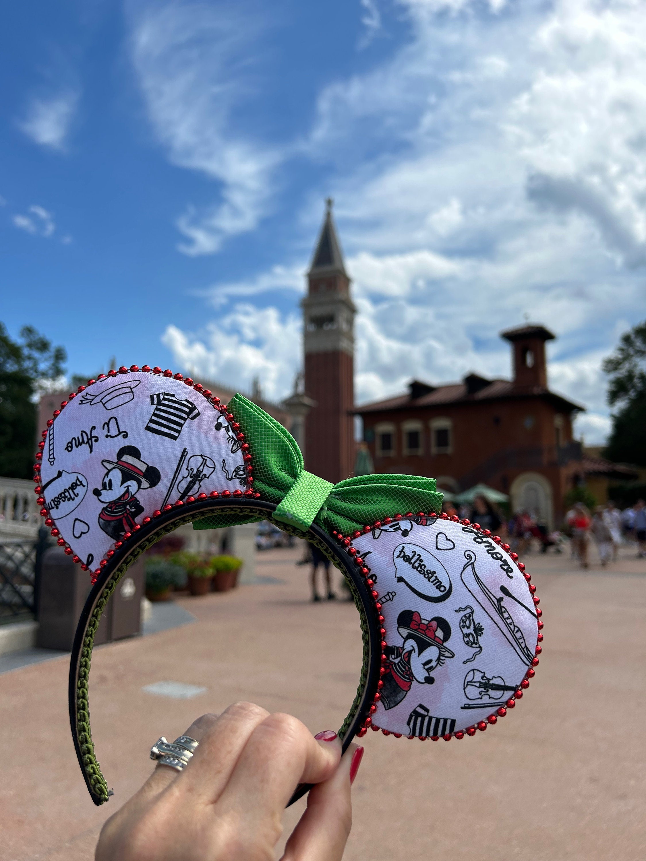 Italy Themed Disney Ears Headband, Mouse Ears for EPCOT 