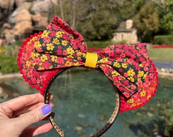 Autumn colour Mickey ears for adults teens kids, Fall themed Disney ears for girls trip, Halloween Minnie ears headband for Disney vacation