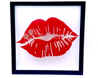 Lips wall decor, gift for him, fun bedroom decor, unique decor, teenage room decor, pop paste wall art,