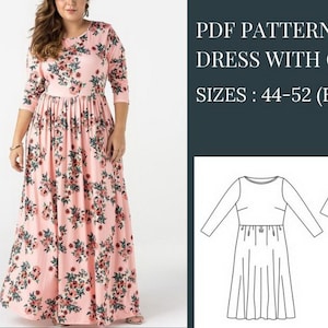 Dress Pattern, Blouse Pattern, Dress Pattern Plus Size, Plus Size Sewing Patterns, Pattern Sewing, PDF Sewing Pattern, pdf blouse Patterns