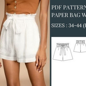 Paper bag shorts pattern shop