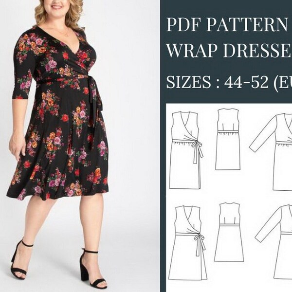 Feel Good Dress PLUS SIZES 2XL to 6XL V Neck Pullon Dress With Empire Line and Pockets Indie