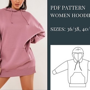 PATTERN HOODIE CORSET. Sewing Pattern. Digital Pack 5 Sizes
