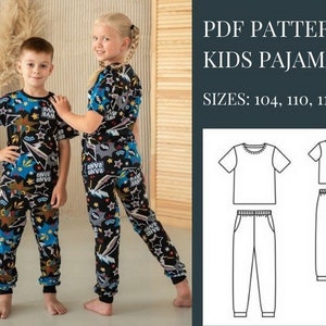 PDF Pajamas Patterns Kids Pajamas Patterns Sewing Pattern Sleepwear ...