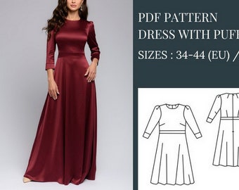 Dress Pattern, Sewing Patterns, Sewing Patterns for Women, Patterns Sewing, Dress Patterns for Women, Maxi Dress Pattern, Dress Pattern  pdf